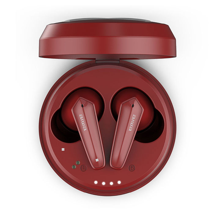 AIWA 愛華 雙降躁真無線藍牙耳機 AT-X80HANC (ANC+ENC降躁/通透模式)紅色★80B018